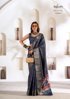 Rajpath violet silk surat textile market sarees  - wholesale export